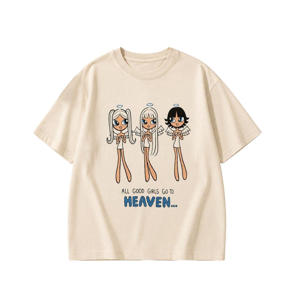 All Good Girls Go To Heaven T-Shirt Angel Girls Shirt Gift Ideas For Friends - Merchluma
