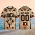Custom Cincinnati Bengals Native American Dreamcatcher T-Shirt Cincinnati Bengals Lovers Gifts - Merchluma