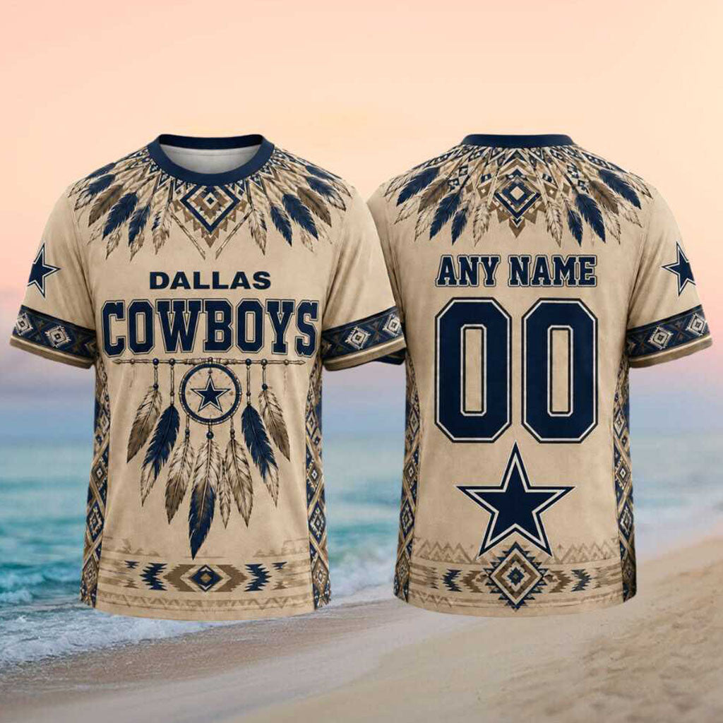 Custom Dallas Cowboys Western Tribal Dream Catcher T-Shirt Gifts For Dallas Cowboys Lovers - Merchluma
