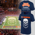 Denver Broncos X Luke Combs Skull Beard Navy T-Shirt Luke Combs Tour Merch 2026 Fan Gifts - Merchluma