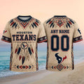 Custom Houston Texans Native American Dreamcatcher T-Shirt Houston Texans Fans Gifts - Merchluma