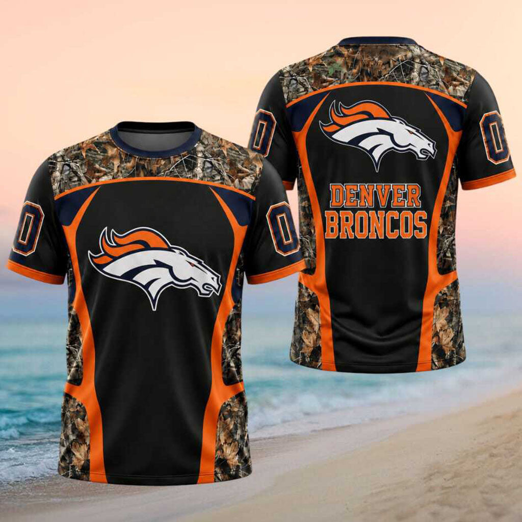Custom Denver Broncos Horse Camouflage T-Shirt Game Day Shirt Denver Broncos Lovers Gifts - Merchluma