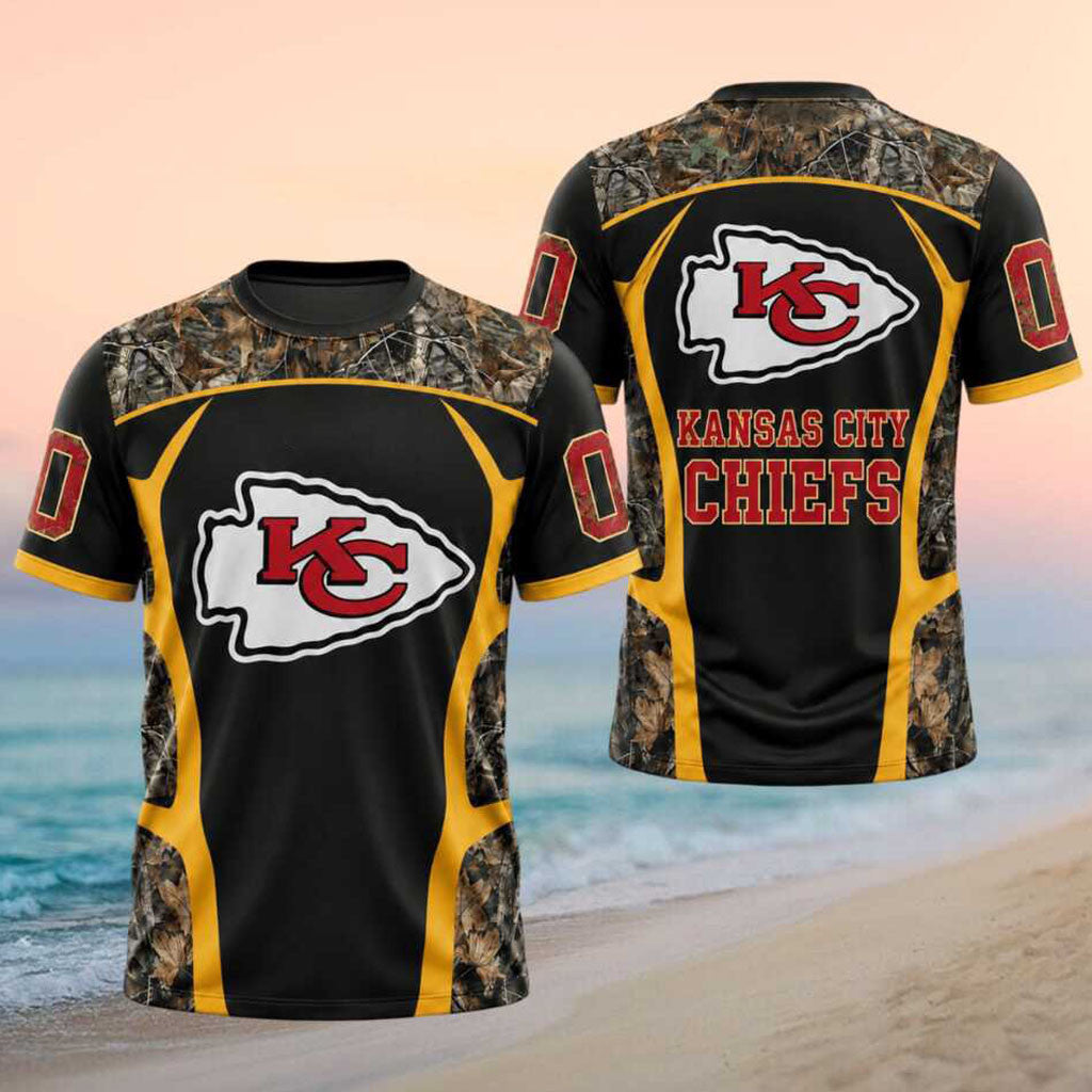 Custom Kansas City Chiefs Camo T-Shirt Kansas City Chiefs Football Shirt Football Lovers Gifts - Merchluma