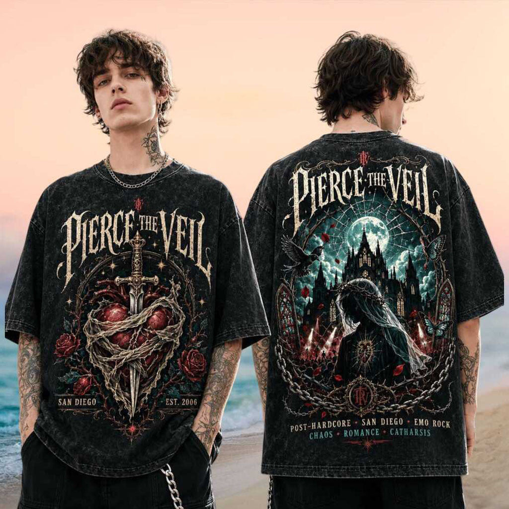 Pierce The Veil Post Hardcore Emo Rock Heart Dagger Shirt Pierce The Veil Merch Rock Fan Gifts - Merchluma
