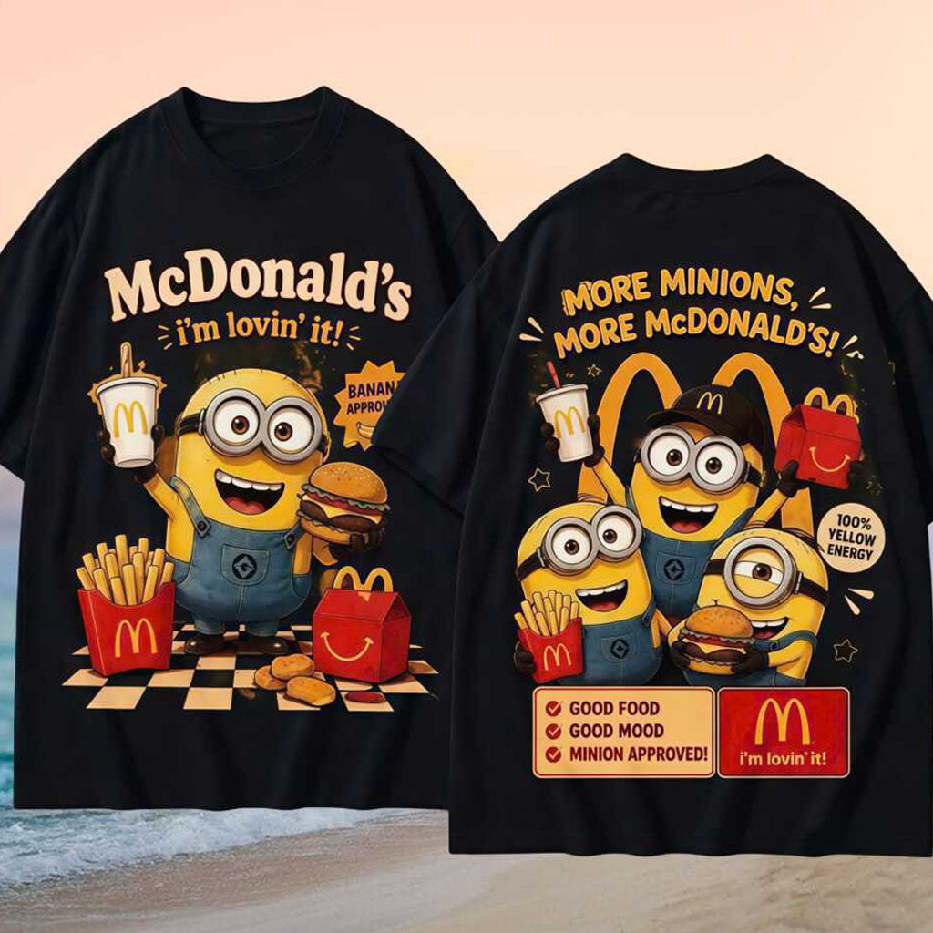 McDonald's Minions Yellow Energy Funny Foodie Shirt Minions Merch Gifts For Besties - Merchluma