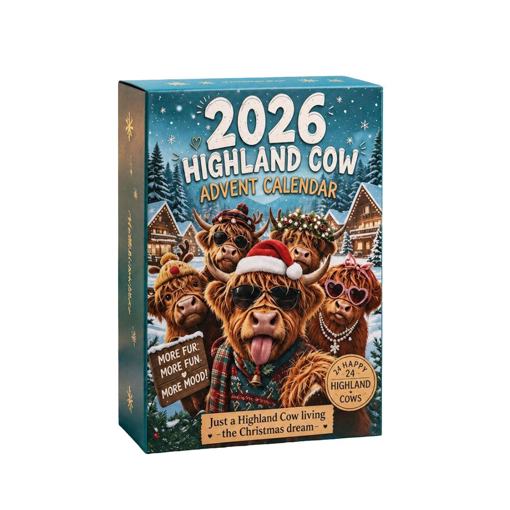 Highland Cow Adventure Advent Calendar 2026 24 Days Countdown Set Christmas Gift Ideas - Merchluma