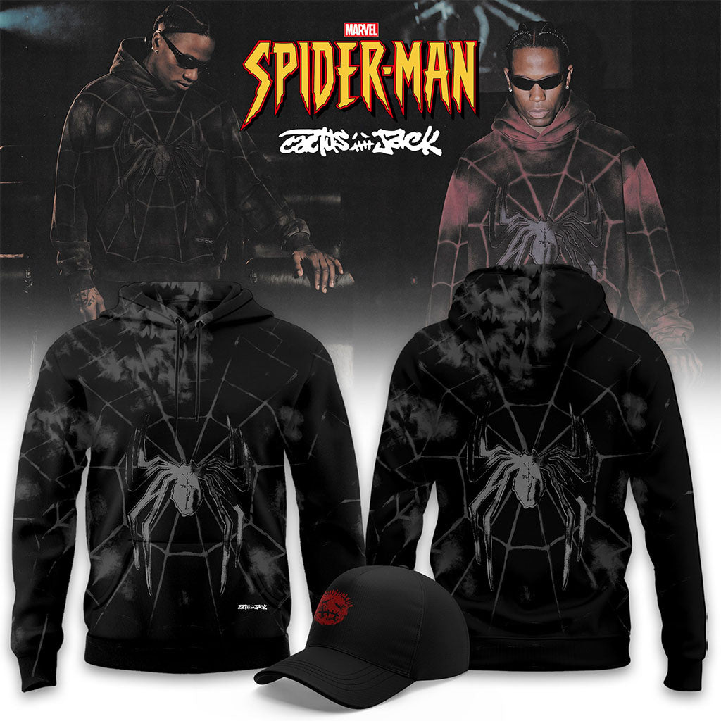 Cactus Jack X Spider-Man Brand New Day Hoodie Superhero Merch Birthday Gift For Him - Merchluma