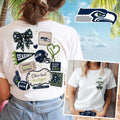Seattle Seahawks Football Mom Game Day Bow Shirt Seahawks Merch Gift For Football Lovers - Merchluma