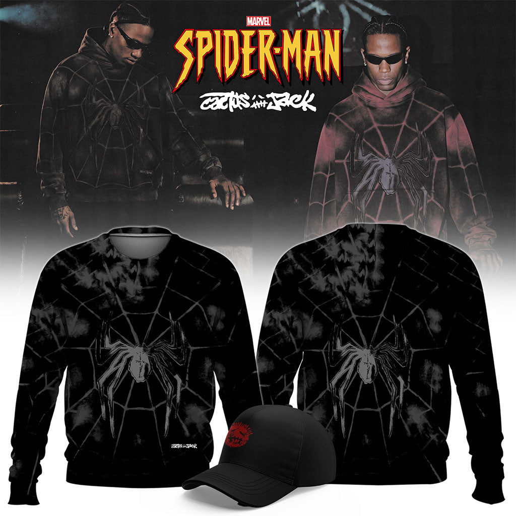 Cactus Jack X Spider-Man Brand New Day Sweatshirt 2026 Marvel Merch Present For Husband - Merchluma