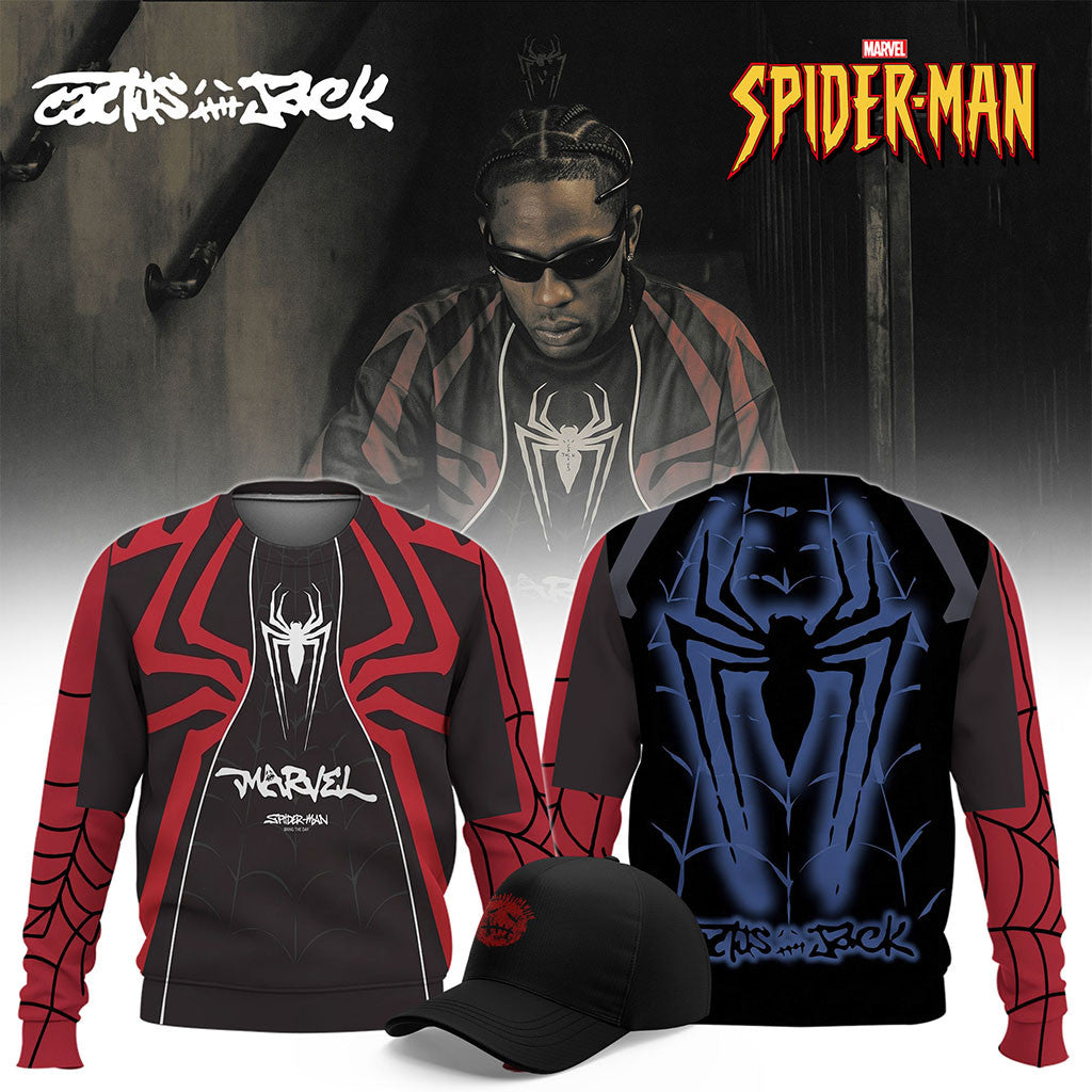 Cactus Jack X Spider-Man Brand New Day Sweatshirt 2026 Marvel Spider-Man Merch Gift For Him - Merchluma