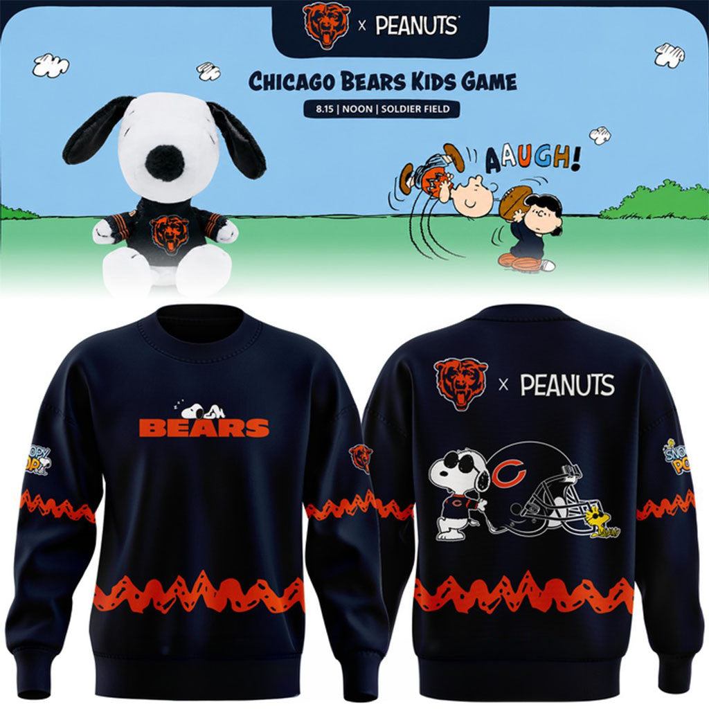 Chicago Bears X Peanuts Kids Game 2026 Special Sweatshirt Bears Merch Gift For Football Fans - Merchluma