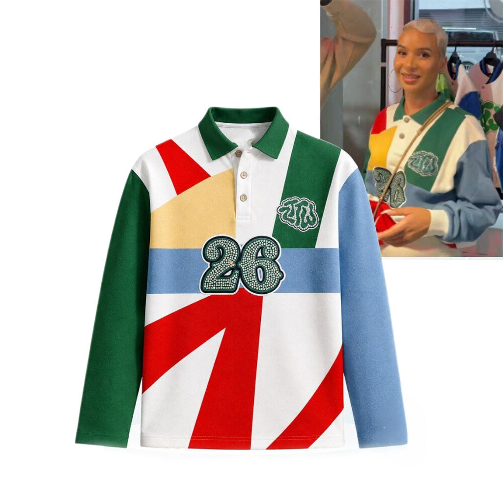 Jelaminah ZTTW Patchwork Long Sleeve Polo Shirt Birthday Gift For Friends - Merchluma