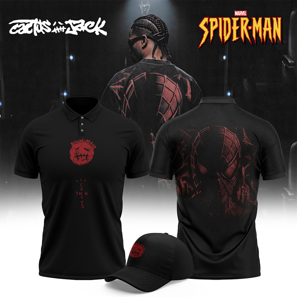 Cactus Jack X Spider-Man Brand New Day Polo Shirt Superhero Merch Gift For Brothers - Merchluma