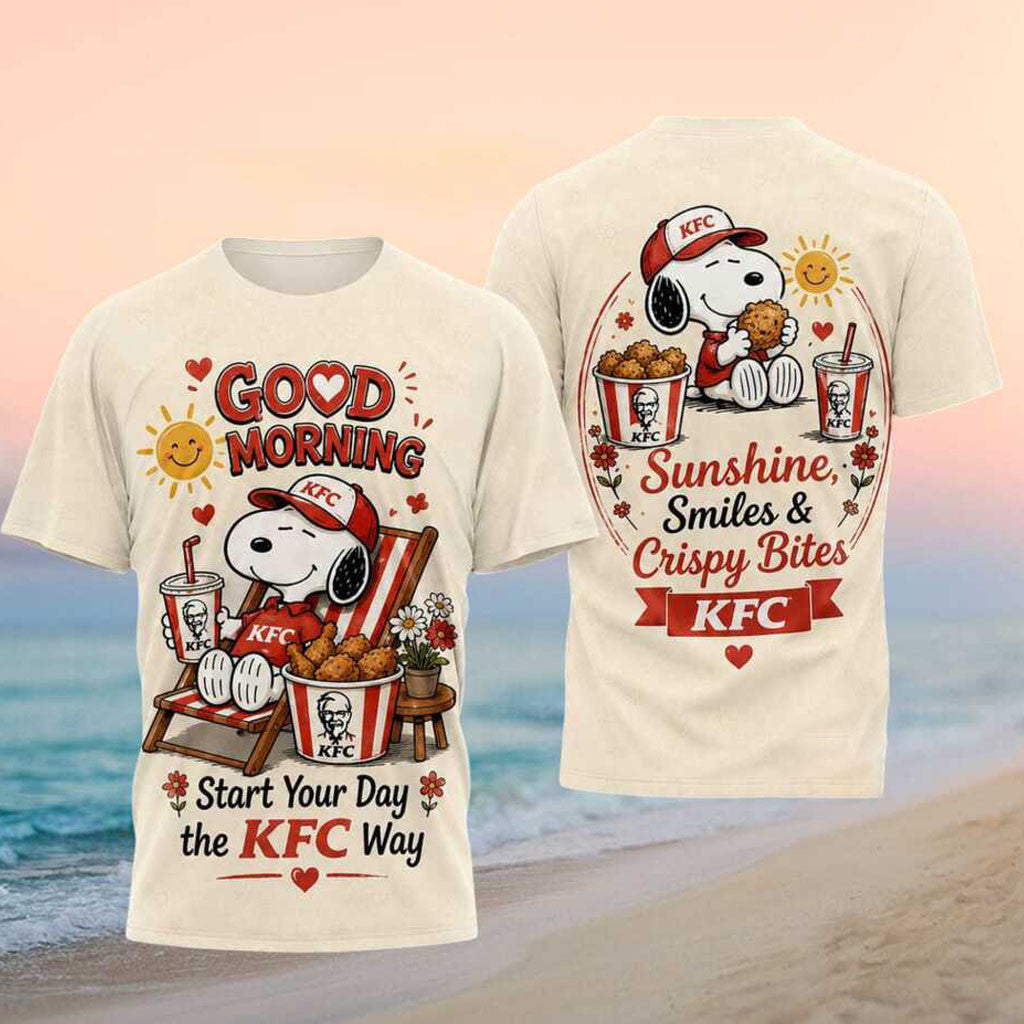 Snoopy KFC Fried Chicken Fast Food Morning Sunshine Shirt KFC Merch Gift For Son - Merchluma