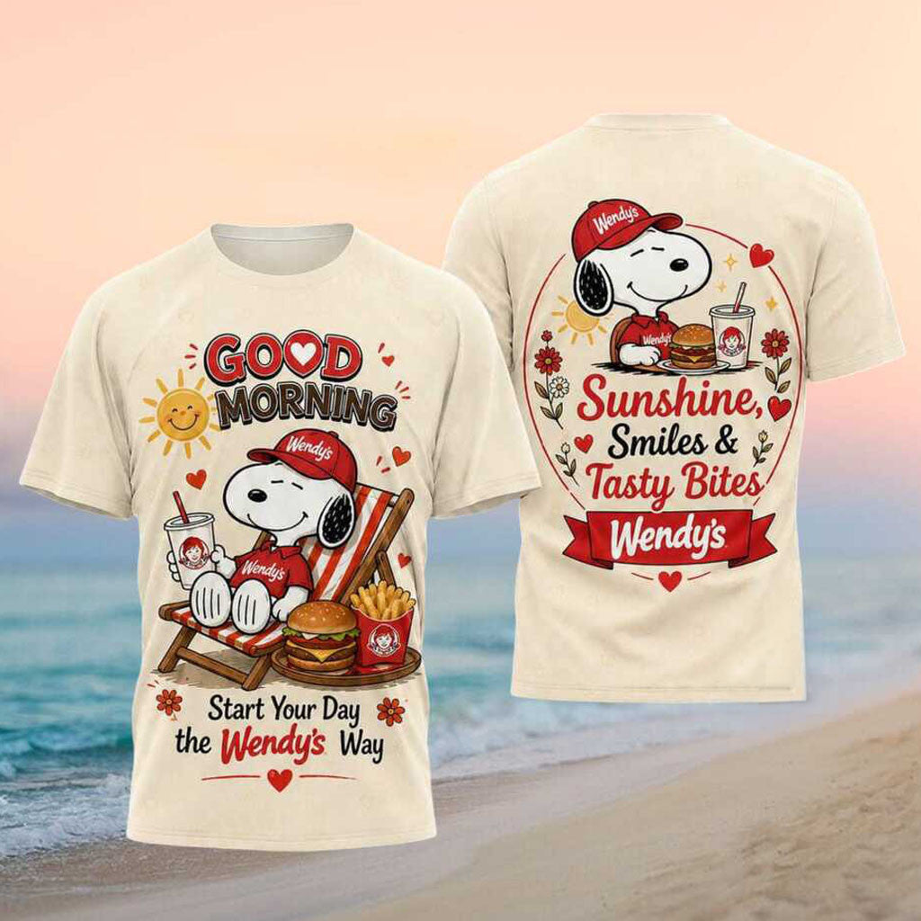 Snoopy Wendy's Good Morning Tasty Bites Shirt Wendy's Merch Gift For Fast Food Lovers - Merchluma