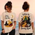 Wizard of Oz Witch Yellow Brick Road Halloween No Place Like Boo Shirt Movie Quote Halloween Tees - Merchluma