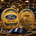 Ford 123rd Anniversary Crest Commemorative Coin Built To Move Coin Meaningful Gift For Dad - Merchluma