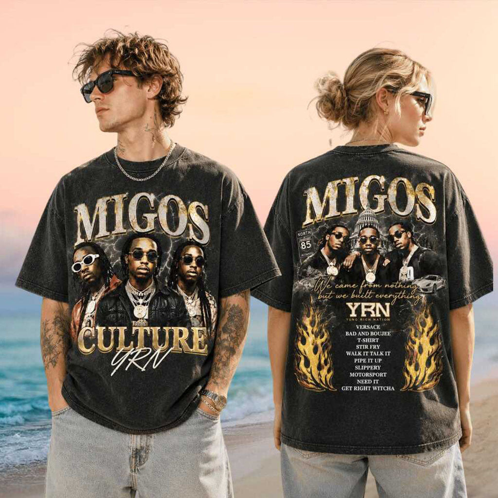 Migos Culture YRN Atlanta Hip Hop Music Shirt Migos Merch Gifts For Music Lovers - Merchluma