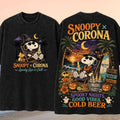 Snoopy Corona Extra Halloween Spooky Beach Party Wash Shirt Snoopy Merch Presents For Halloween - Merchluma
