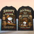 Snoopy Tennessee Saloon Whisky Western Vintage Wash Shirt Snoopy Merch Gifts For Brother - Merchluma