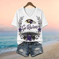 Baltimore Ravens Stadium Floral Wreath Go Ravens Football V-Neck Shirt Baltimore Football Merch - Merchluma