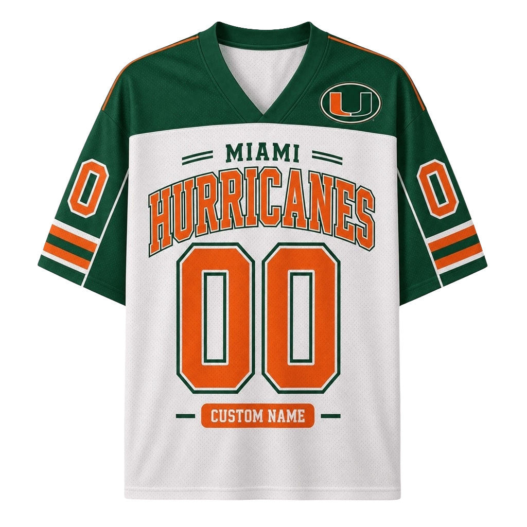 Custom Miami Hurricanes Jersey Gameday Clothing Gift Ideas For Miami Hurricanes Fans - Merchluma