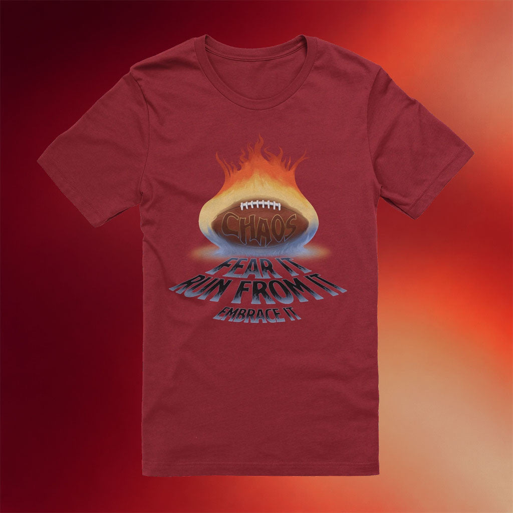 Tom Grossi Merch 2026 Chaos T-Shirt Fear It Run From It Embrace It Shirt Football Fan Gifts - Merchluma