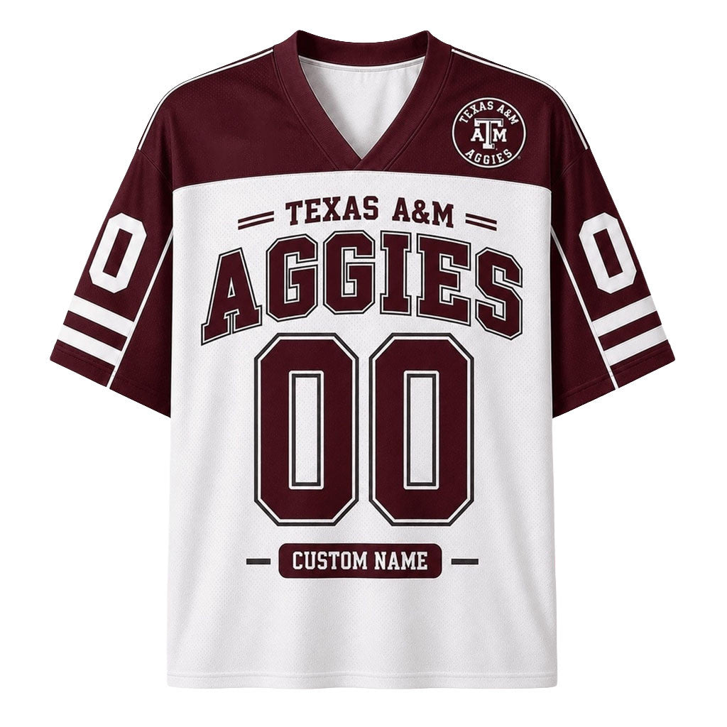 Customized Texas AnM Aggies Jersey Football Game Day Outfit Gifts For Aggies Fans - Merchluma
