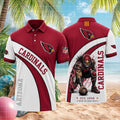 Arizona Cardinals Merch Rise Up Red Sea Polo Shirt Game Day Apparel Gifts For Cardinals Lovers - Merchluma