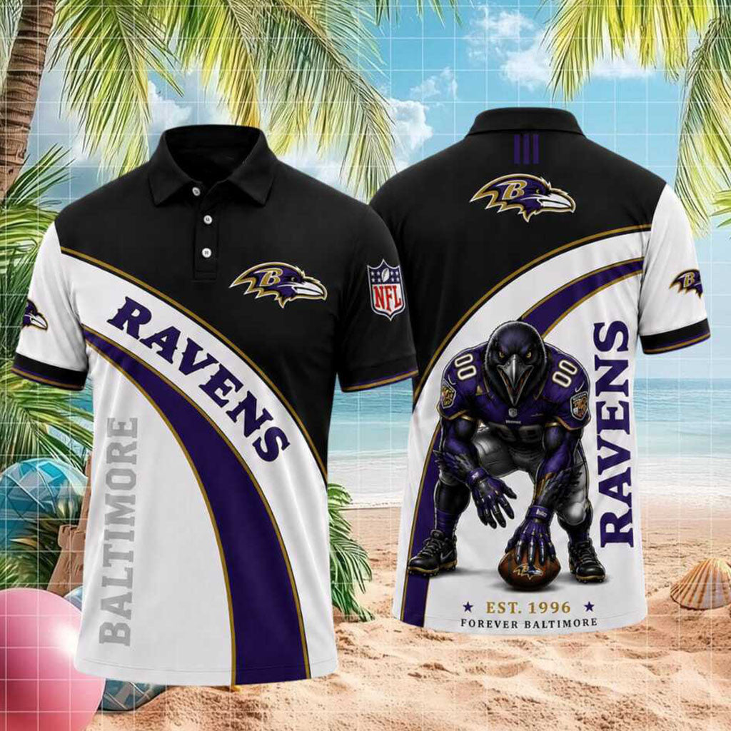 Baltimore Ravens Forever Baltimore Polo Shirt Game Day Attire Gifts For Football Lovers - Merchluma