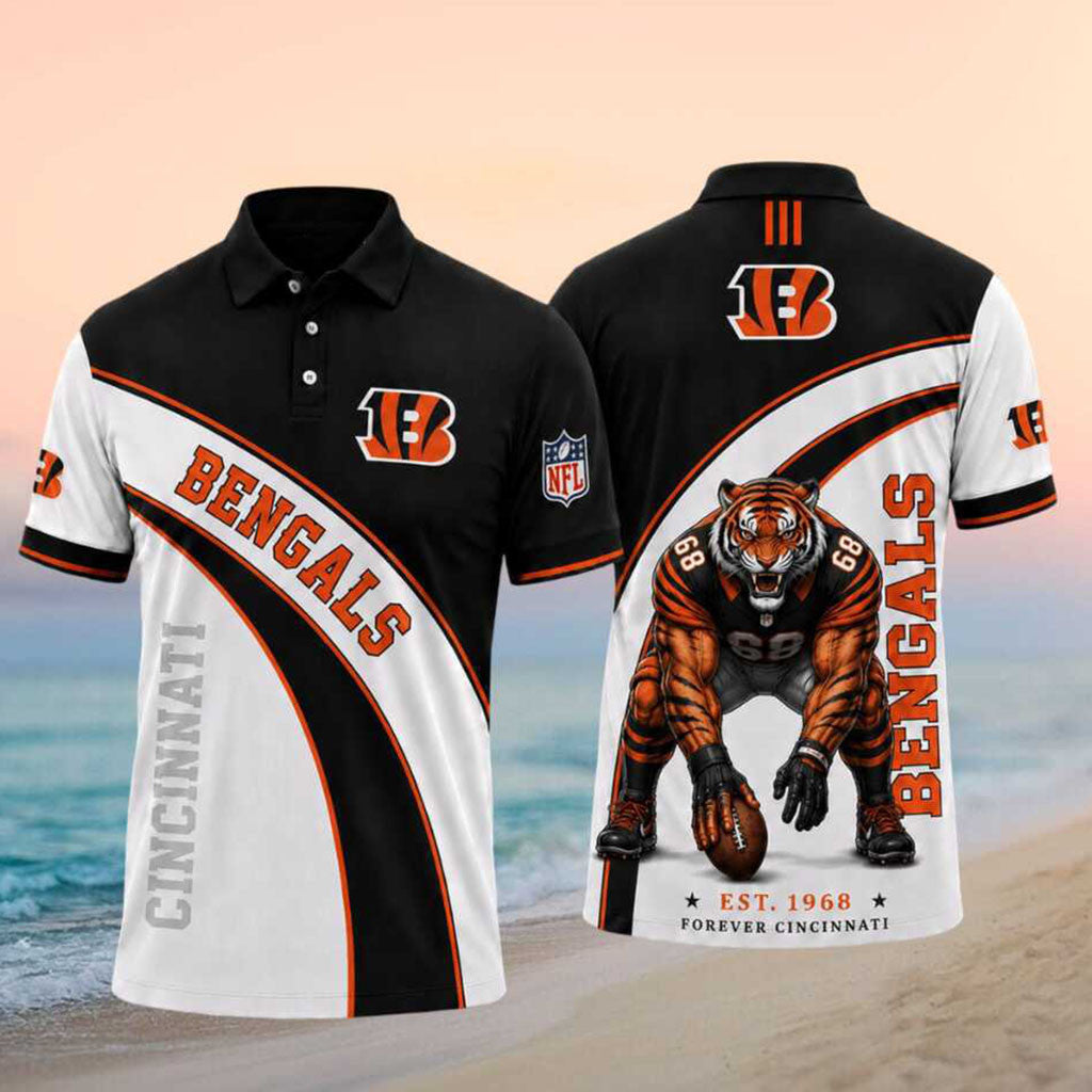 Cincinnati Bengals Merch Forever Cincinnati Polo Shirt Best Football Gifts For Bengals Fans - Merchluma