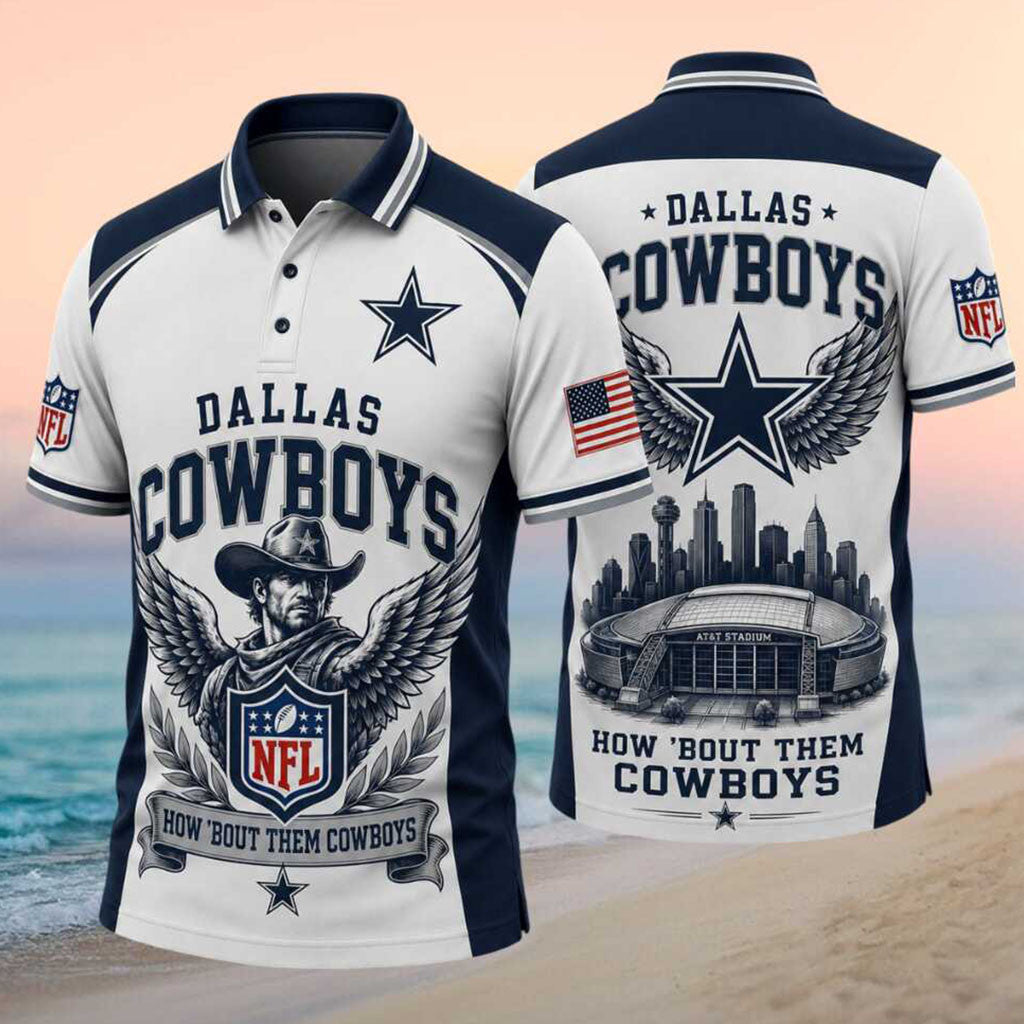 Dallas Cowboys How Bout Them Cowboys Stadium Polo Shirt Dallas Football Apparel Ideas - Merchluma