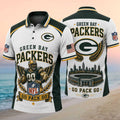 Green Bay Packers Go Pack Go Stadium Skyline Polo Shirt Game Day Outfit Packers Fans Gifts - Merchluma