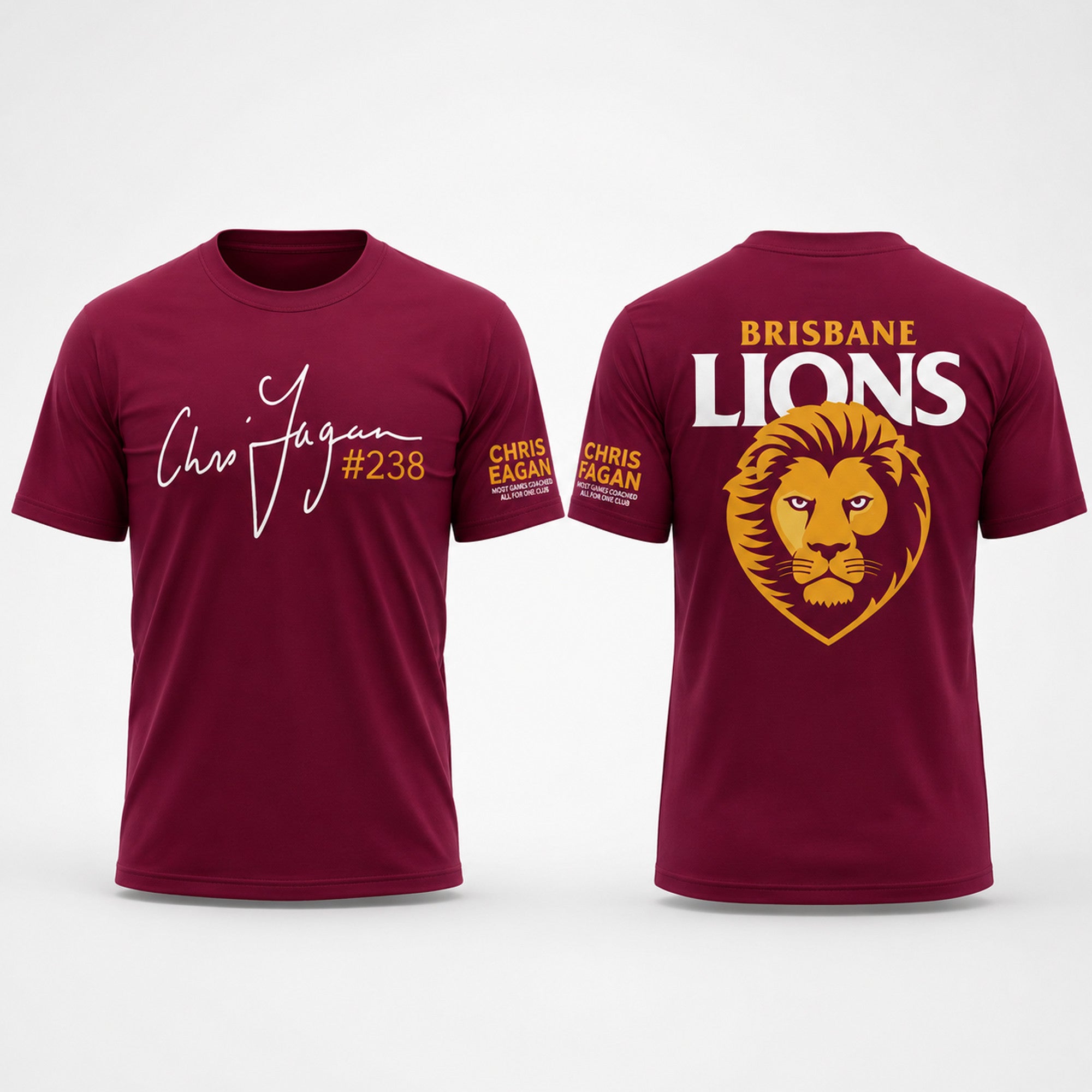 Brisbane Lions Merch Chris Fagan Brisbane Lions 238 T-Shirt Gifts For Chris Fagan Lovers - Merchluma
