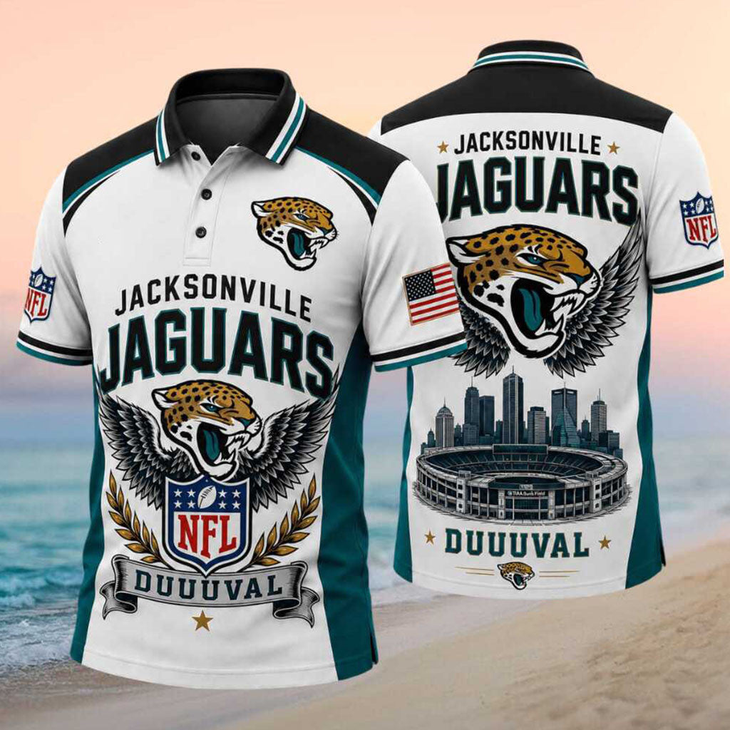 Jacksonville Jaguars Duuuval Polo Shirt Game Day Outfit Jacksonville Jaguars Fans Gifts - Merchluma