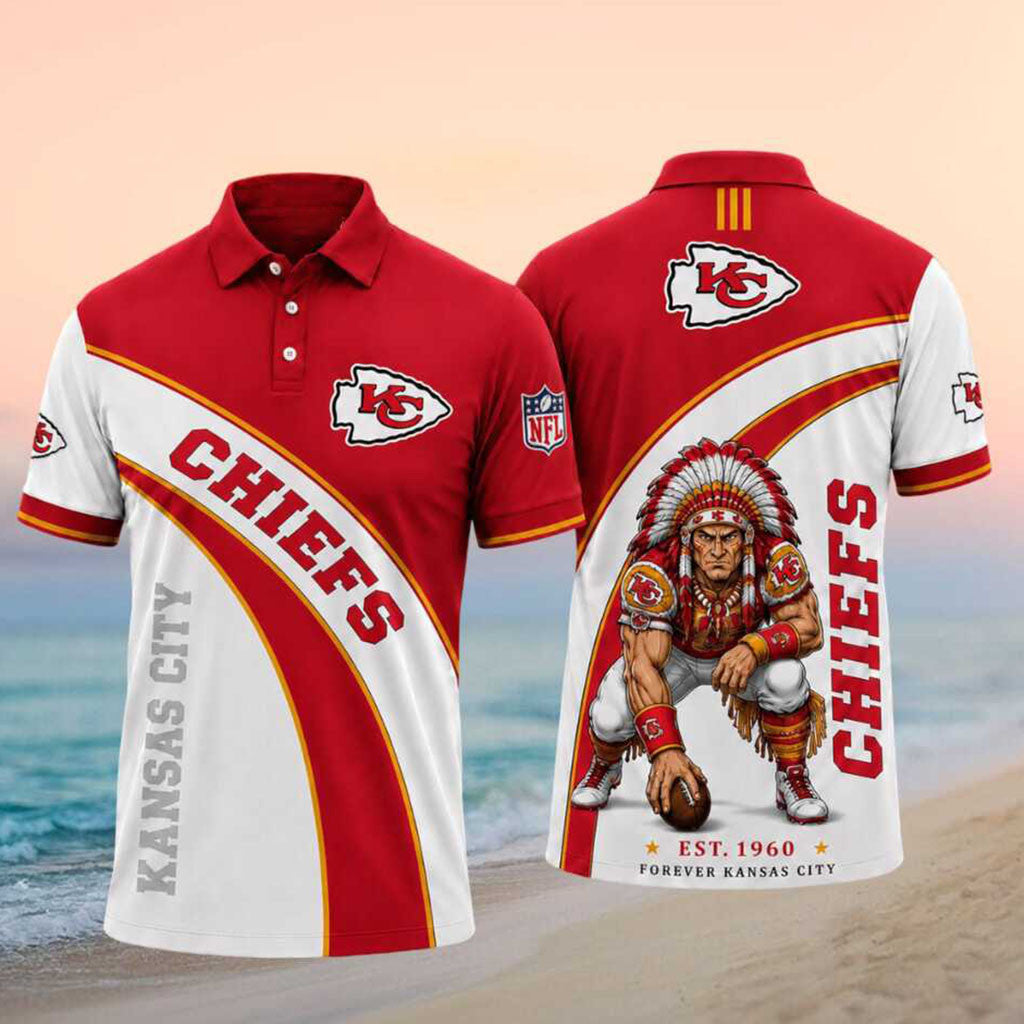 Kansas City Chiefs Merch Chiefs Forever Kansas City Polo Shirt Gift Ideas For Football Fans - Merchluma