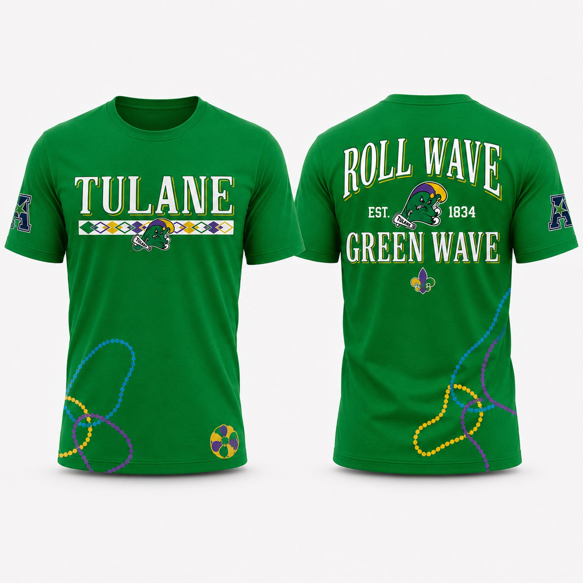 2026 Tulane Green Wave City Edition King of Mardi Gras Shirt Green Wave Merch Gifts For Fan - Merchluma