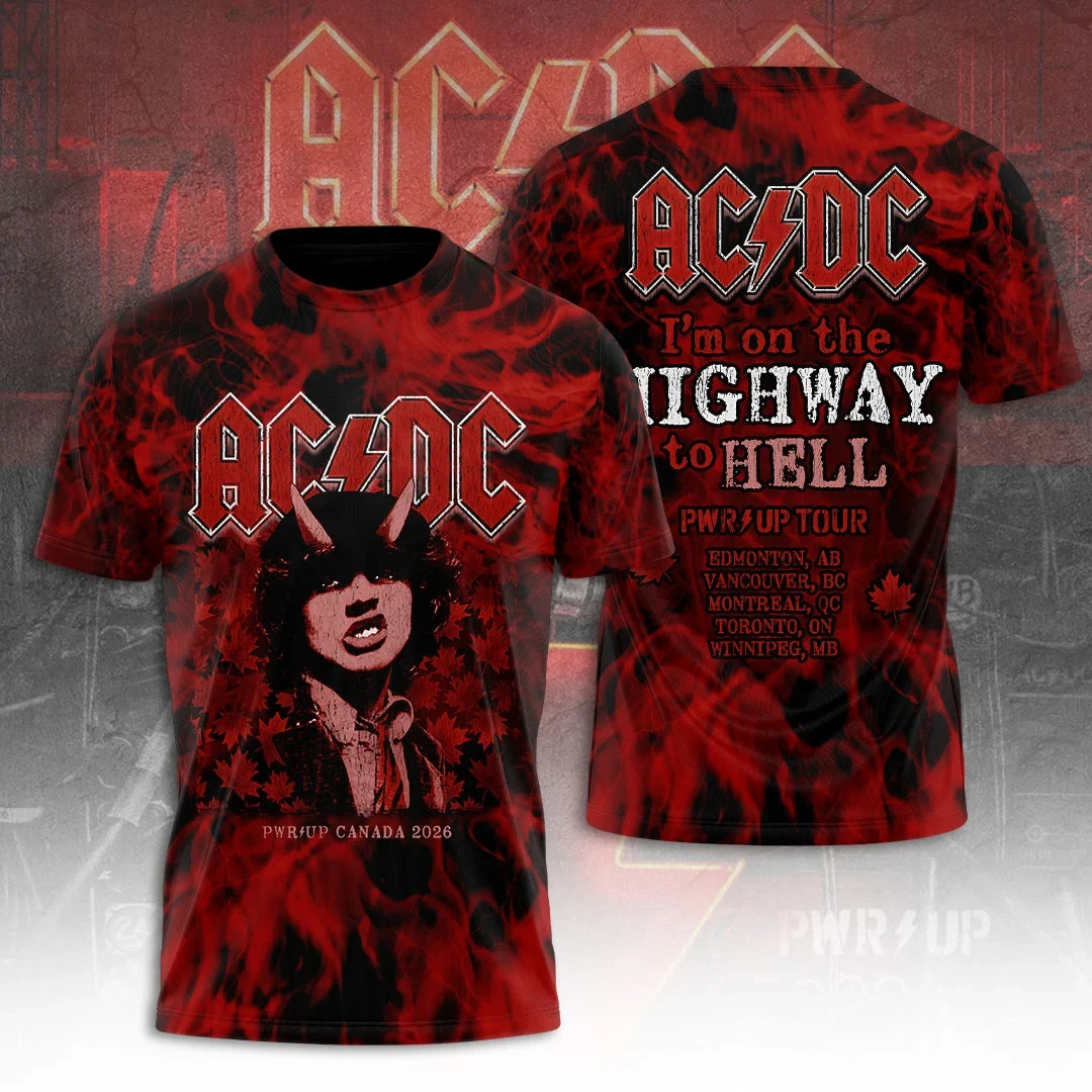 ACDC Canada Tour 2026 Shirt I'm On The Highway To Hell T-Shirt ACDC Merch Gifts For Him - Merchluma
