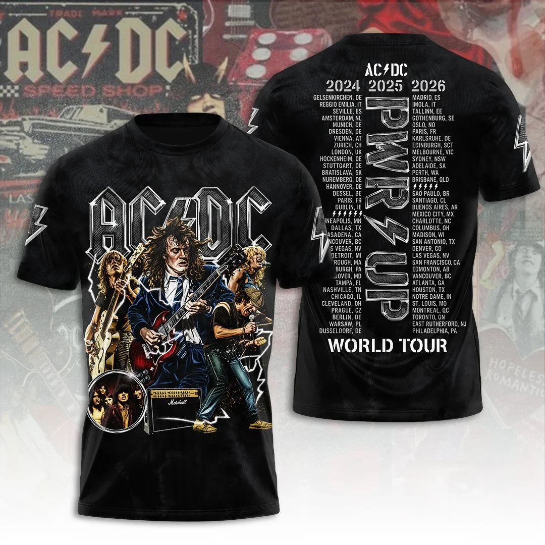 ACDC Merch ACDC World Tour 2026 T-Shirt Rock Fan Gear Gift Ideas For Brother - Merchluma