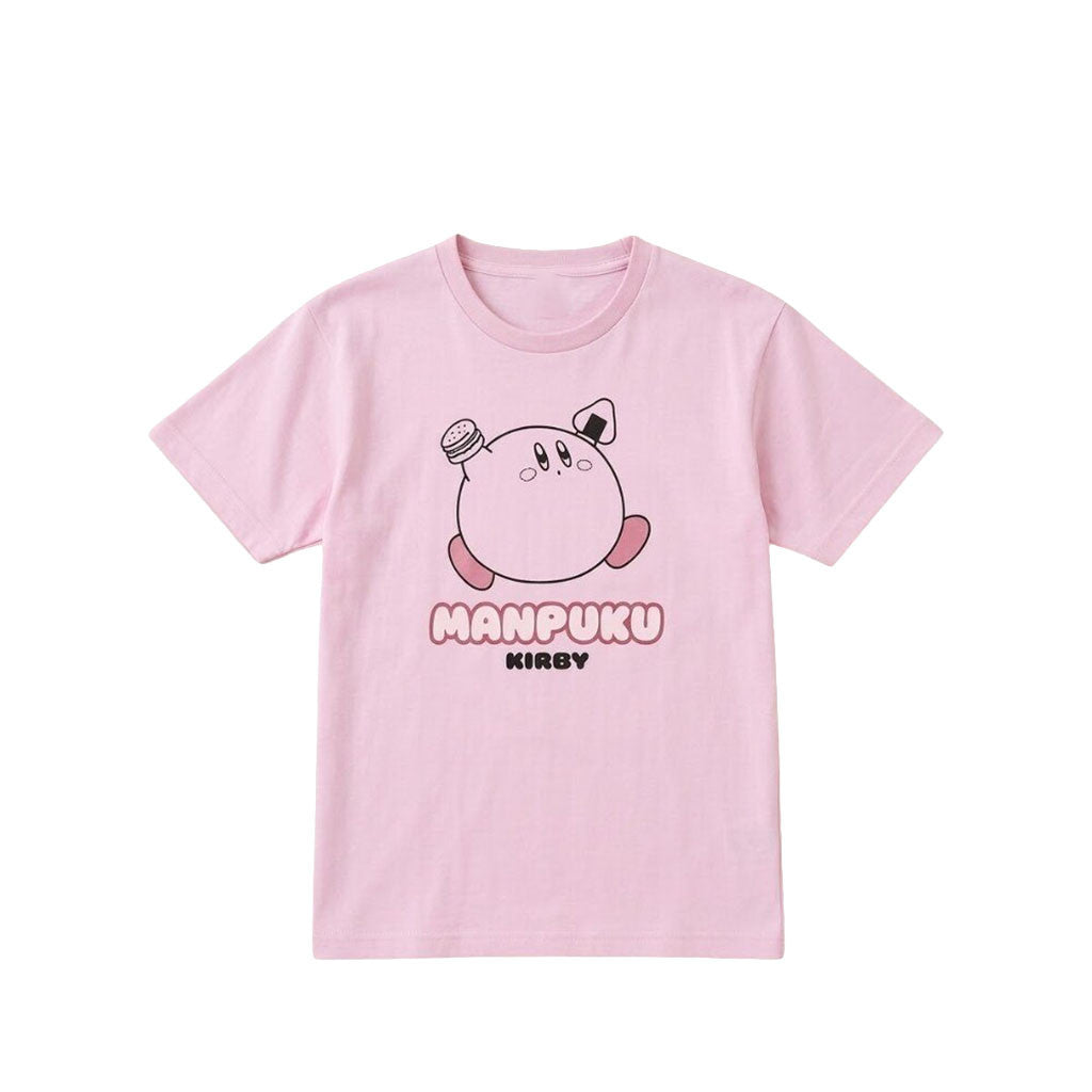 Manpuku Kirby Cute Graphic T-Shirt Kirby Merch Kawaii Gift For Anime Lovers - Merchluma