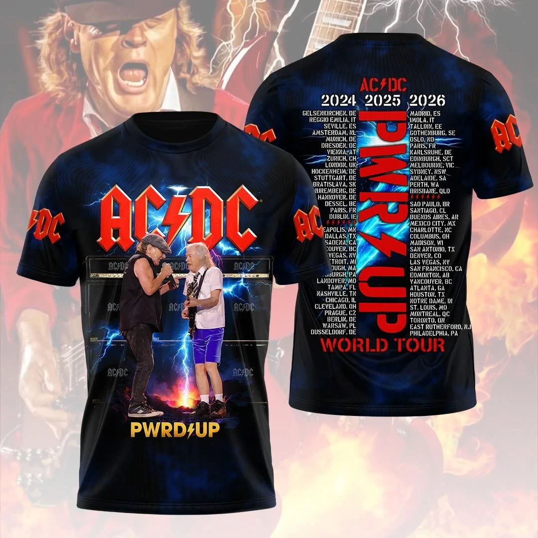 ACDC World Tour 2026 Shirt ACDC Merch Best Gifts For Rock Fans - Merchluma