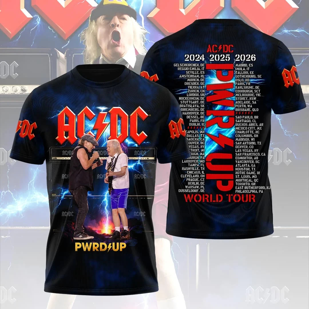 ACDC World Tour 2026 Shirt ACDC Merchandise Gift Ideas For Rock Fans - Merchluma