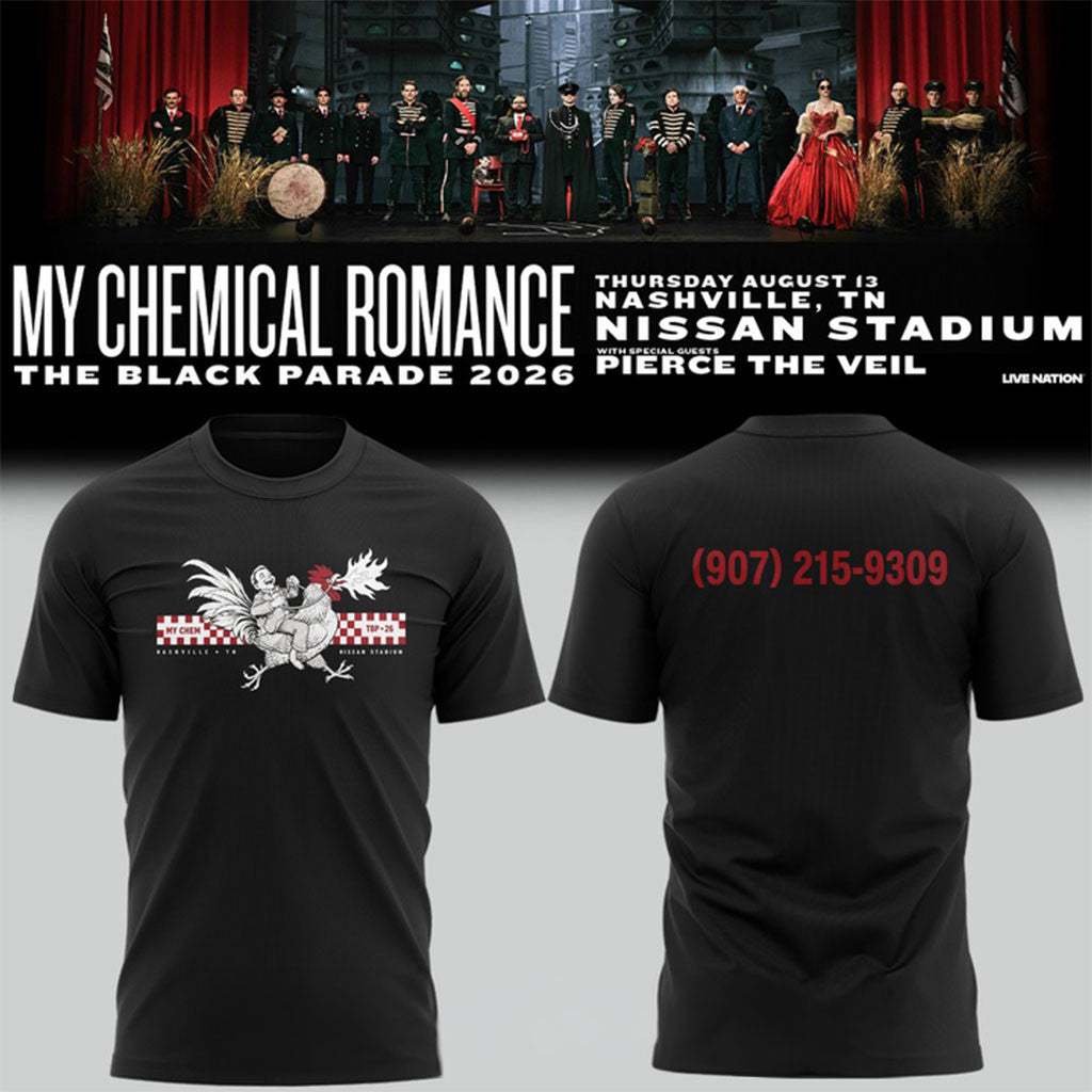 My Chemical Romance The Black Parade 2026 Nashville TN Shirt MCR Merch Gift For Rock Fans - Merchluma