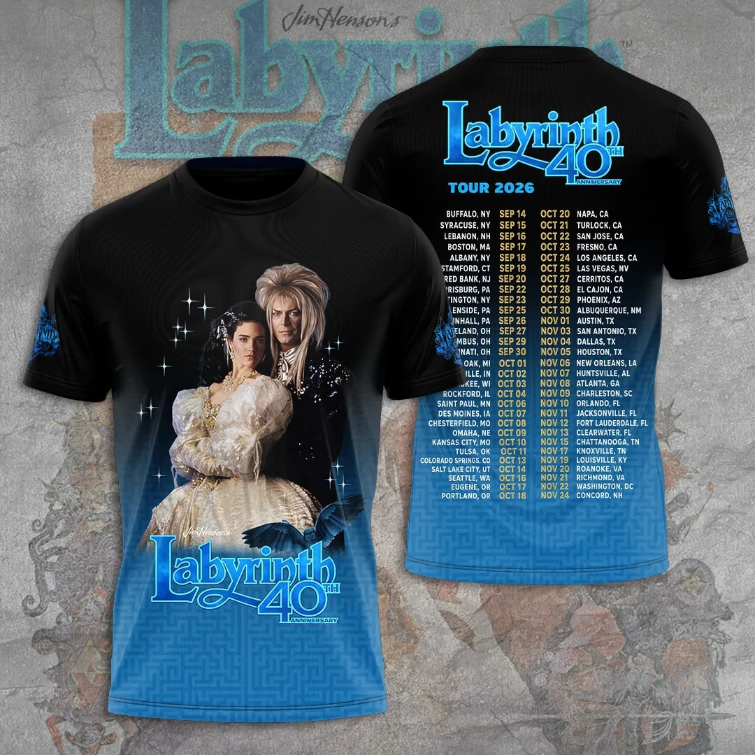 Labyrinth 40th Anniversary Tour 2026 T-Shirt Labyrinth Merch Best Gifts For Fans - Merchluma