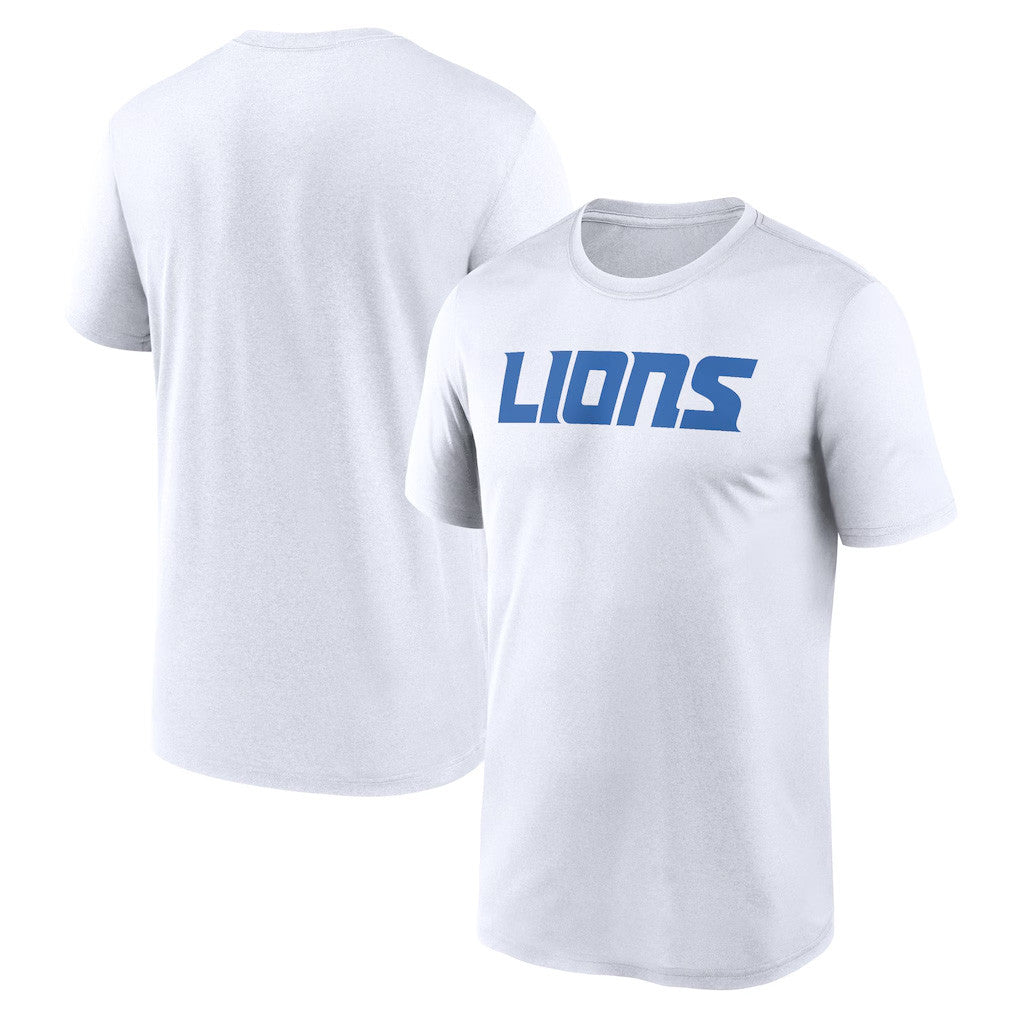 Detroit Lions Merch 2026 Detroit Lions Primetime Legend Wordmark T-Shirt White Best Fan Gifts - Merchluma