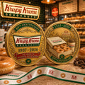 Krispy Kreme 89th Anniversary Vintage Doughnut Box Commemorative Coin Present For Friends - Merchluma