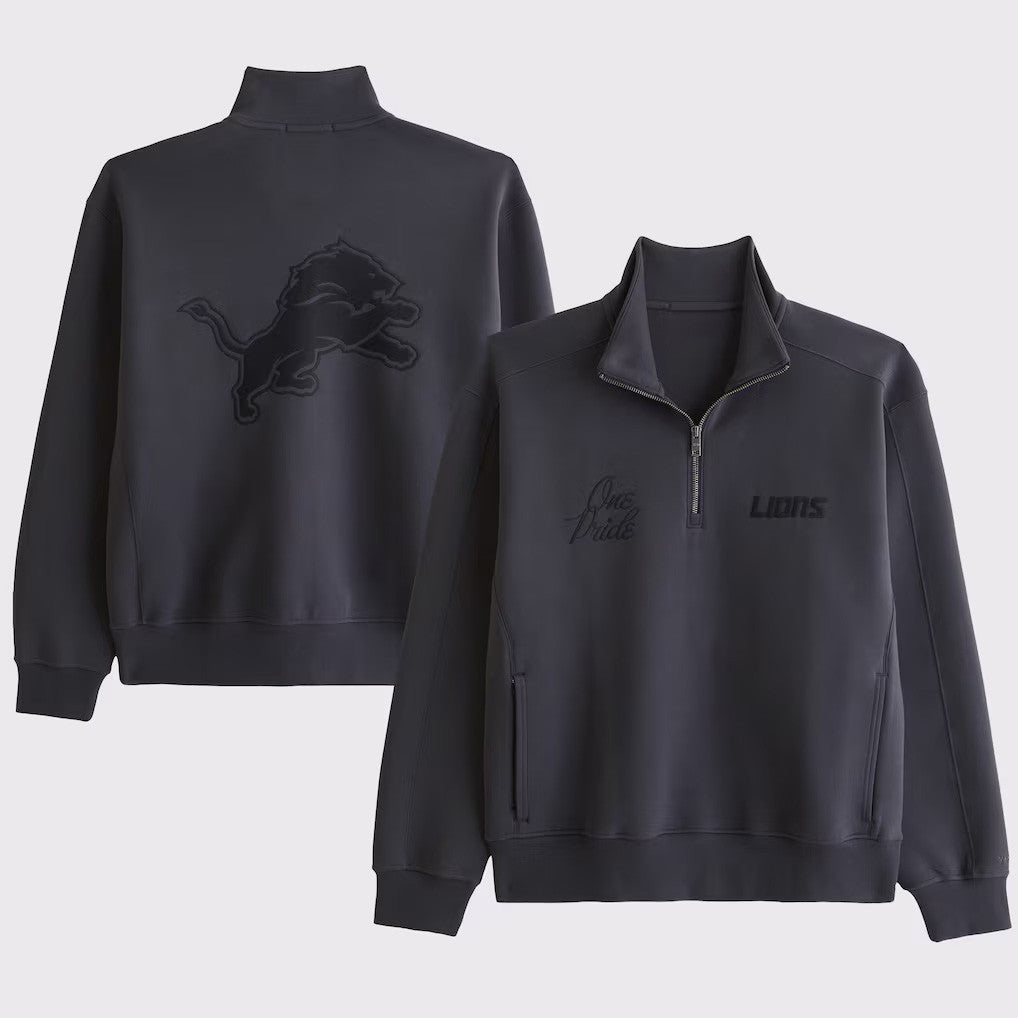 Detroit Lions Merch 2026 Detroit Lions Abercrombie And Fitch One Pride Quarter Zip Shirt Gifts - Merchluma