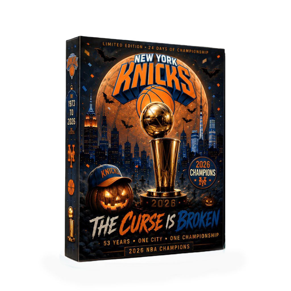 New York Knicks 2026 Champions The Curse Is Broken Advent Calendar Knicks Merch Halloween Gifts - Merchluma