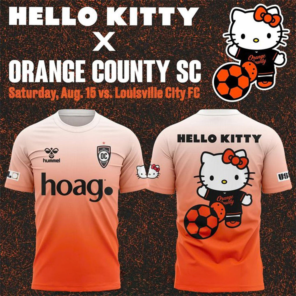 Orange County SC X Hello Kitty 2026 T-Shirt Orange County SC Merch Gift For Fans - Merchluma