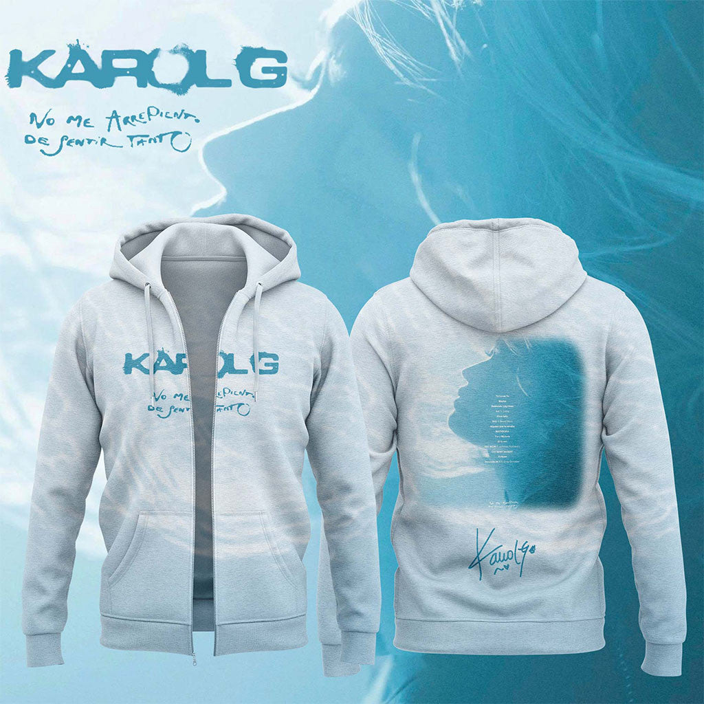 Karol G Album Merch 2026 No Me Arrepiento De Sentir Tanto Zip Hoodie Music Gift Ideas For Guys - Merchluma